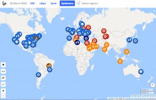 mapa mundial de epidemias