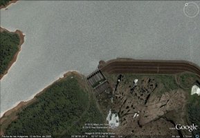Represa Salto Santiago, sobre el río Iguazú