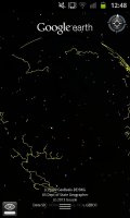 Google Earth: solo carreteras y fronteras, el resto negr