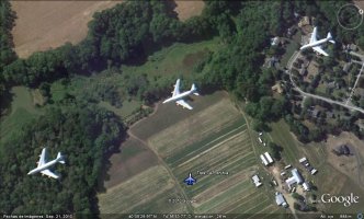 tres 747 en fila en new jersy