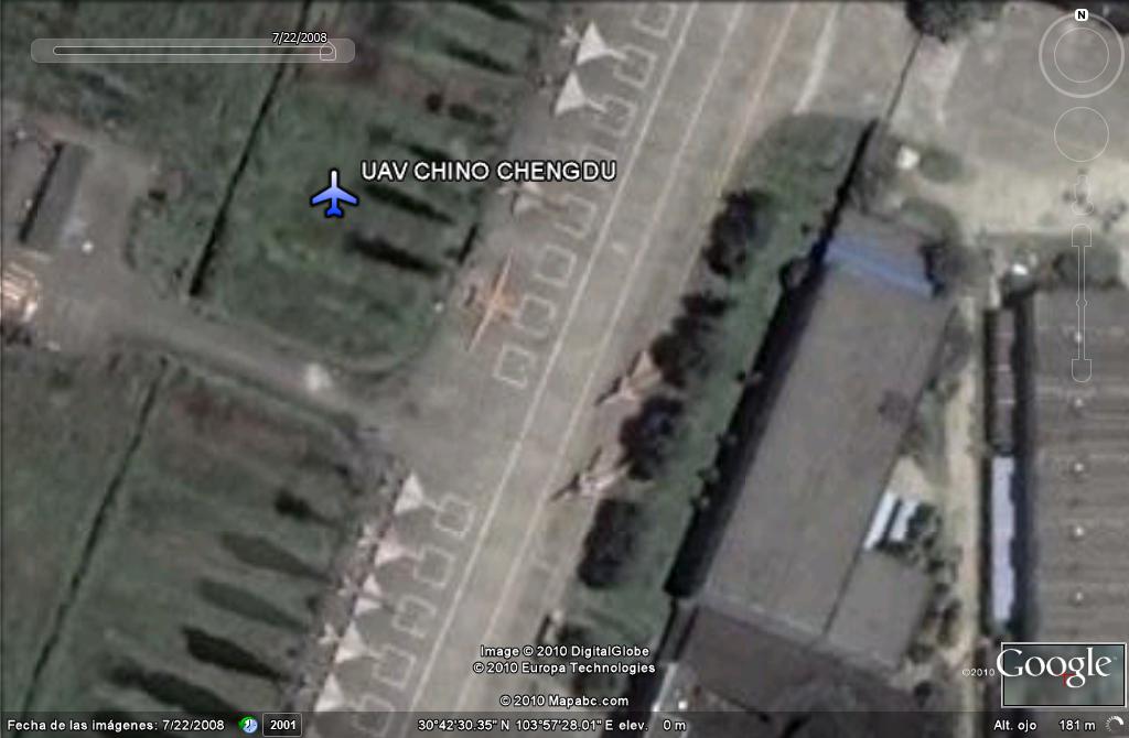 uav chino chengdu 0 - UAV, Drones: Aviones no tripulados cazados con Google Earth