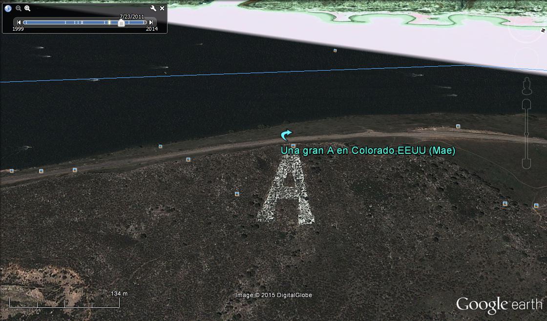 Gran A en la ladera de un monte en Colorado, EEUU 0 - Welcome to Mob City - Los Angeles 🗺️ Foro General de Google Earth