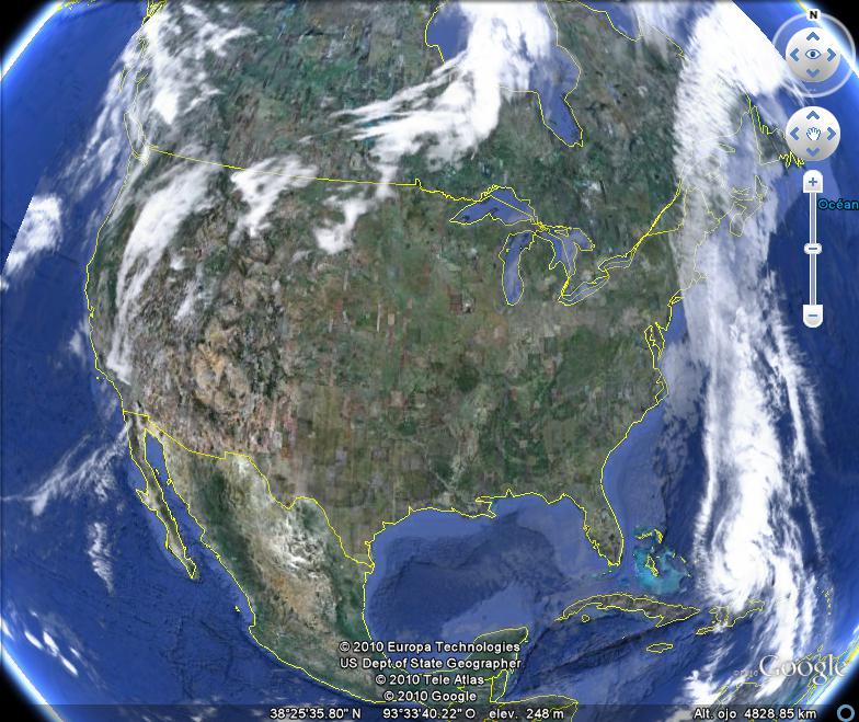 1 Imagen Google Earth con nubel sin radar - Errores en capa de Nubes  congeladas  o desactualizada 🗺️ Foro Comunidad Google Earth