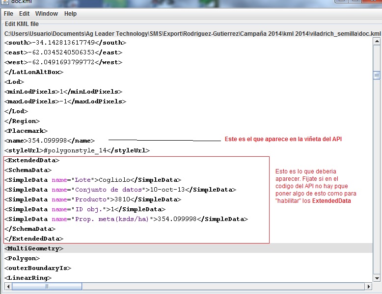 codigo del kmz - Problemas con la aparición de datos en popup, con API de GE