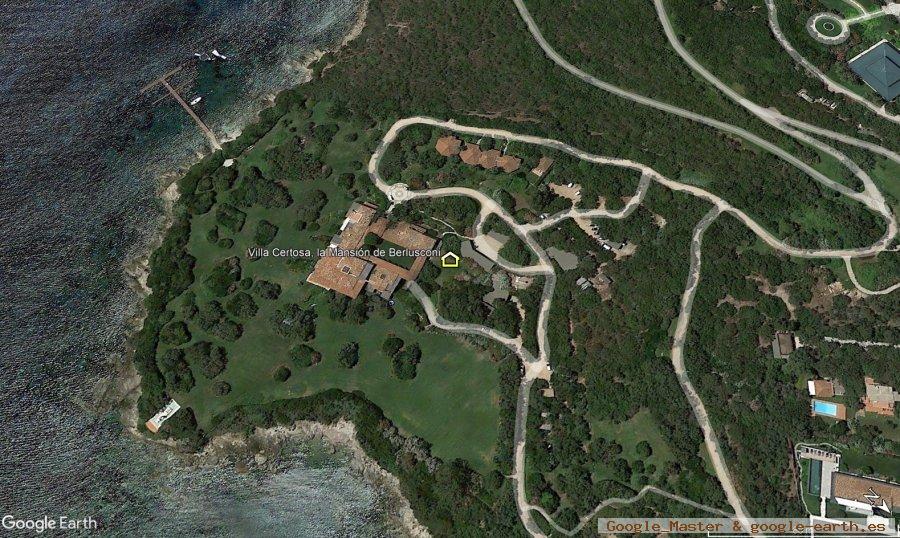 Villa Certosa, la mansión de Berlusconi en Cerdeña 0 - Casa del arquitecto Charles Sieger 🗺️ Foro General de Google Earth