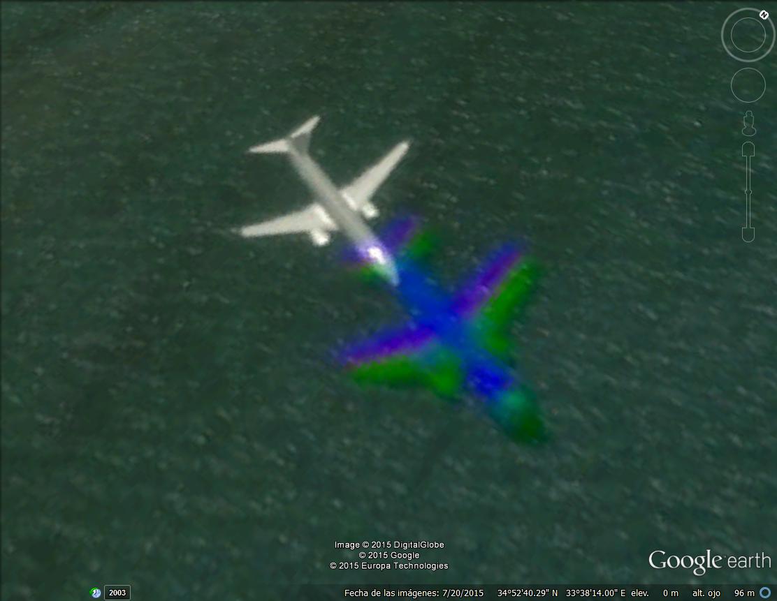 Volando sobre el mar cerca de Larnaca, Chipre 1 - Avion sobre Dubai 🗺️ Foro General de Google Earth
