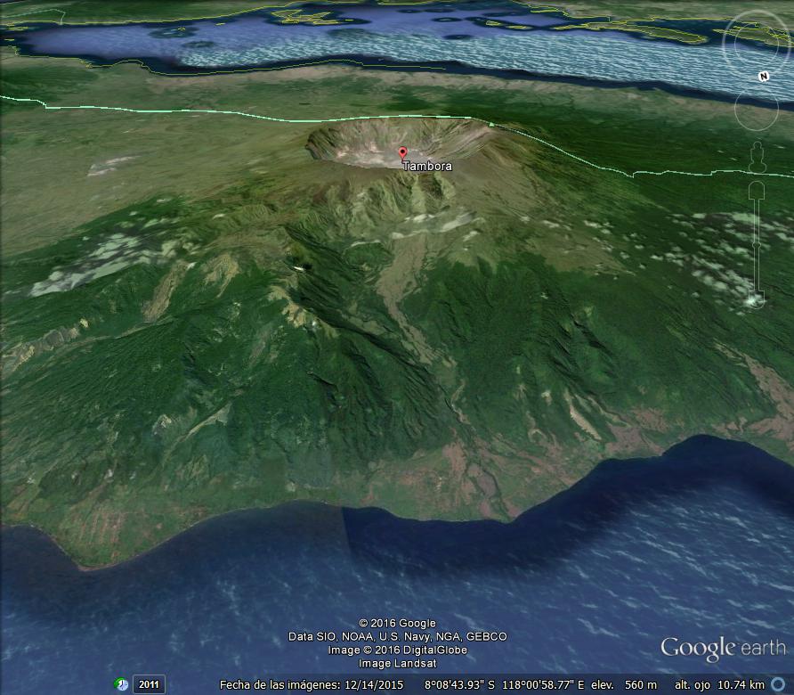 Erupción del Volcán Tambora en 1815, el año sin verano 1