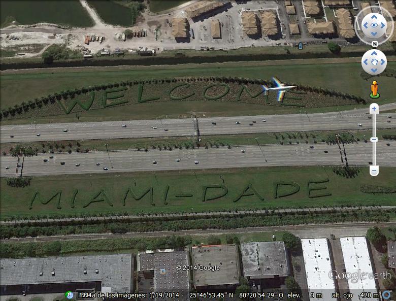 Welcome to Miami Dade 1 - Curiosos mensajes Aeropuerto militar de Dübendorf - Suiza 🗺️ Foro General de Google Earth
